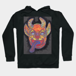 Colorful demon with long tongue Hoodie